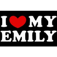 I Love My Emily I Heart My Emily Bumper Sticker