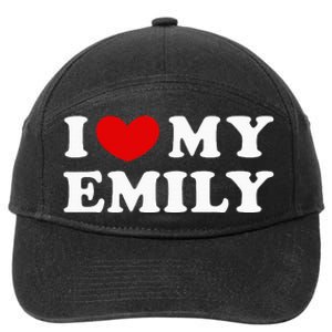 I Love My Emily I Heart My Emily 7-Panel Snapback Hat