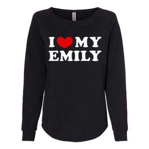 I Love My Emily I Heart My Emily Womens California Wash Sweatshirt