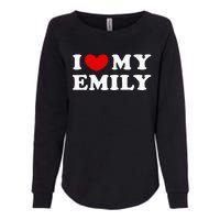 I Love My Emily I Heart My Emily Womens California Wash Sweatshirt