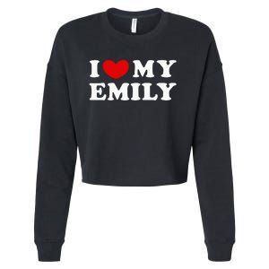 I Love My Emily I Heart My Emily Cropped Pullover Crew