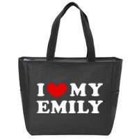 I Love My Emily I Heart My Emily Zip Tote Bag