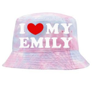 I Love My Emily I Heart My Emily Tie-Dyed Bucket Hat