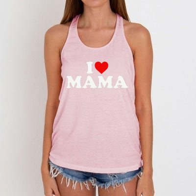 I Love Mama For Bboy Women's Knotted Racerback Tank