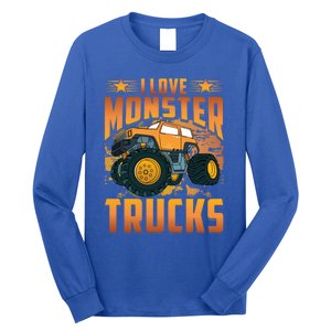 I Love Monster Trucks Cute Gift Long Sleeve Shirt