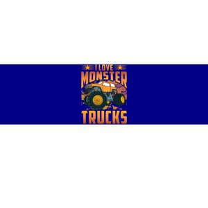 I Love Monster Trucks Cute Gift Bumper Sticker