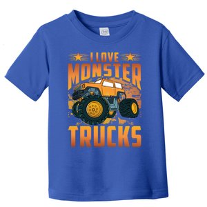 I Love Monster Trucks Cute Gift Toddler T-Shirt