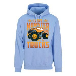 I Love Monster Trucks Cute Gift Unisex Surf Hoodie