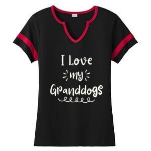 I Love My Granddogs Dog Grandma Grandpa Granddog Gift Ladies Halftime Notch Neck Tee