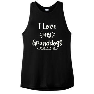 I Love My Granddogs Dog Grandma Grandpa Granddog Gift Ladies PosiCharge Tri-Blend Wicking Tank