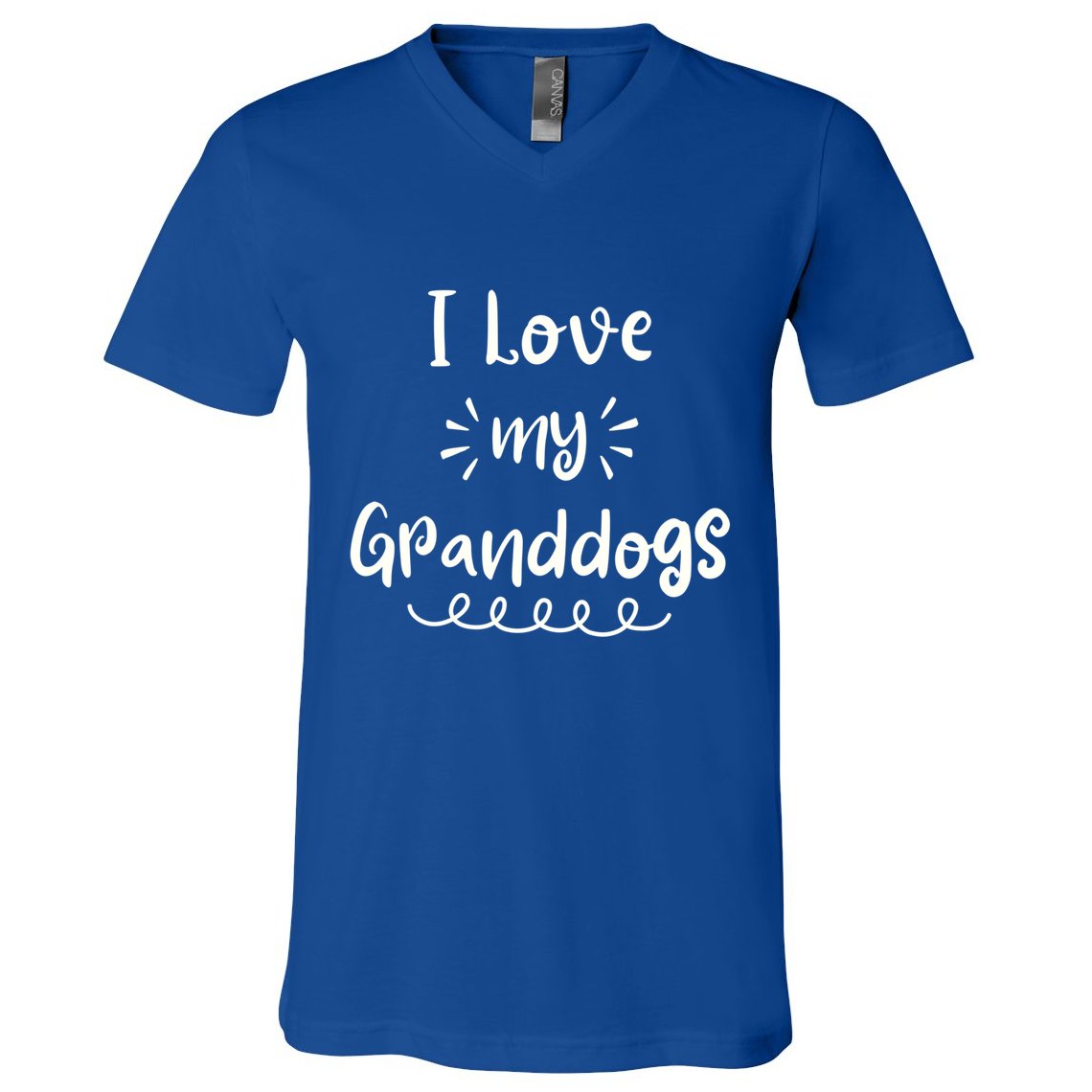 I Love My Granddogs Dog Grandma Grandpa Granddog Gift V-Neck T-Shirt
