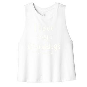 I Love My Granddogs Dog Grandma Grandpa Granddog Gift Women's Racerback Cropped Tank