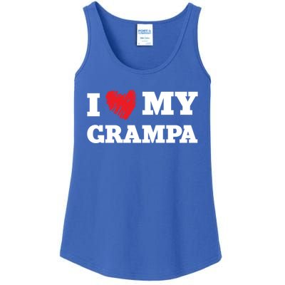 I Love My Grampa Favorite Family Member Valentines Gift Ladies Essential Tank