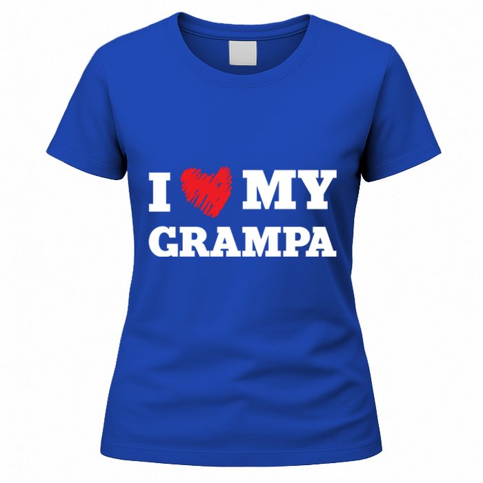 I Love My Grampa Favorite Family Member Valentines Gift Women's T-Shirt