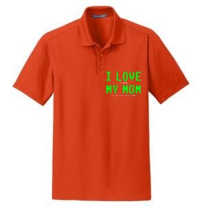 I Love My Mom Gamer Funny Gift For Teen Video Games Gift Dry Zone Grid Polo