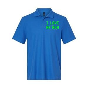 I Love My Mom Gamer Funny Gift For Teen Video Games Gift Softstyle Adult Sport Polo