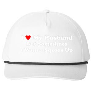 I Love My Husband But Sometimes I Wanna Square Up Funny Valentine Day Plus Size Shirts for Men Women Snapback Five-Panel Rope Hat