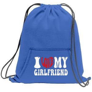 I Love My Girlfriend Gf I Heart My Girlfriend  Sweatshirt Cinch Pack Bag