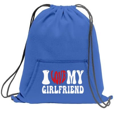 I Love My Girlfriend Gf I Heart My Girlfriend  Sweatshirt Cinch Pack Bag