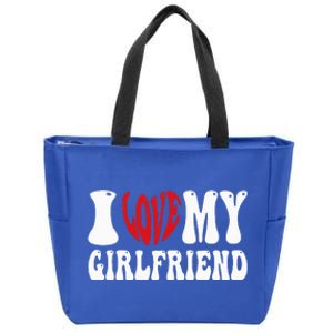 I Love My Girlfriend Gf I Heart My Girlfriend  Zip Tote Bag