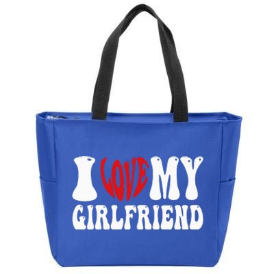 I Love My Girlfriend Gf I Heart My Girlfriend  Zip Tote Bag