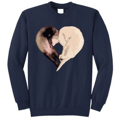 I Love My Funny Ferret Heart Graphic Ferret Owner Tall Sweatshirt