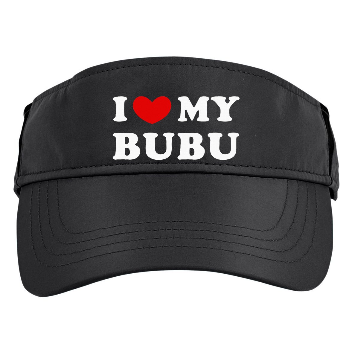 I Love My Bubu I Heart My Bubu Adult Drive Performance Visor
