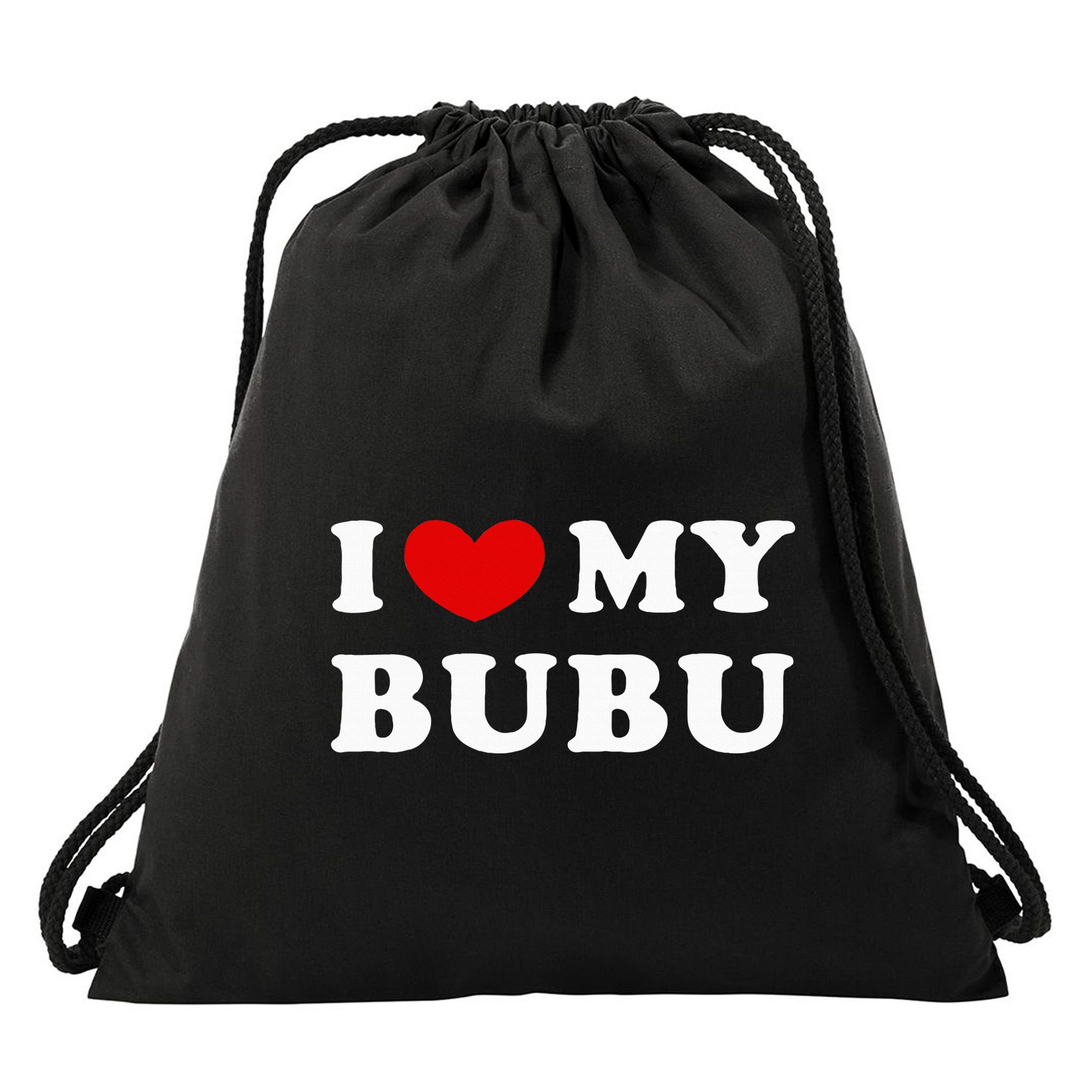 I Love My Bubu I Heart My Bubu Drawstring Bag