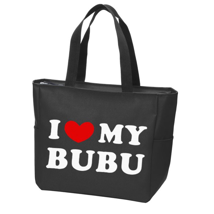 I Love My Bubu I Heart My Bubu Zip Tote Bag