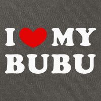 I Love My Bubu I Heart My Bubu Cotton Canvas Backpack