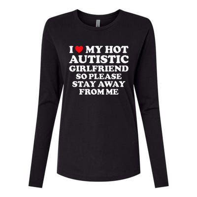 I Love My Hot Autistic Girlfriend I Heart My Hot Autistic Gf Womens Cotton Relaxed Long Sleeve T-Shirt