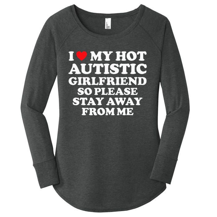 I Love My Hot Autistic Girlfriend I Heart My Hot Autistic Gf Women's Perfect Tri Tunic Long Sleeve Shirt