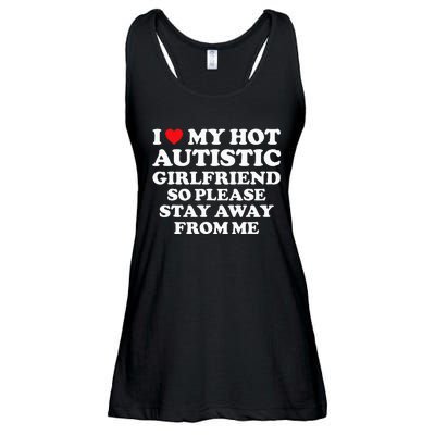 I Love My Hot Autistic Girlfriend I Heart My Hot Autistic Gf Ladies Essential Flowy Tank