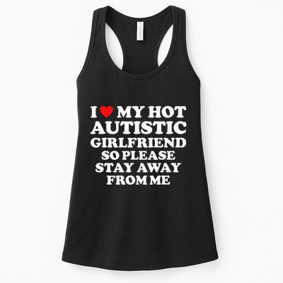 I Love My Hot Autistic Girlfriend I Heart My Hot Autistic Gf Womens Tank Top