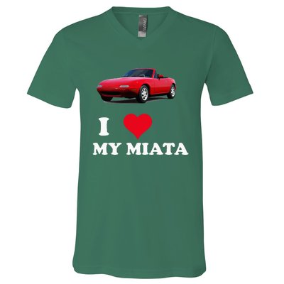 I Love My Miata Car Enthusiast Clothing V-Neck T-Shirt