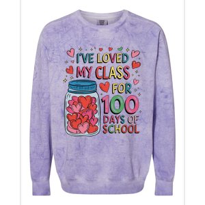 IVe Loved My Class For 100 Days Of School Valentines Day Colorblast Crewneck Sweatshirt