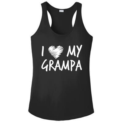 I Love My Grampa Valentines Outfit Matching Grandpa Family Gift Ladies PosiCharge Competitor Racerback Tank