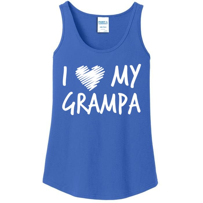 I Love My Grampa Valentines Outfit Matching Grandpa Family Gift Ladies Essential Tank