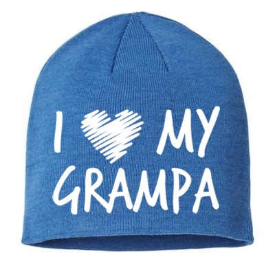 I Love My Grampa Valentines Outfit Matching Grandpa Family Gift Sustainable Beanie