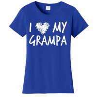 I Love My Grampa Valentines Outfit Matching Grandpa Family Gift Women's T-Shirt