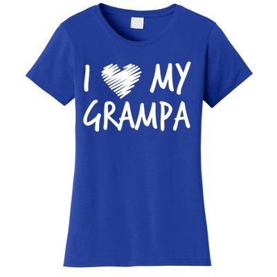 I Love My Grampa Valentines Outfit Matching Grandpa Family Gift Women's T-Shirt