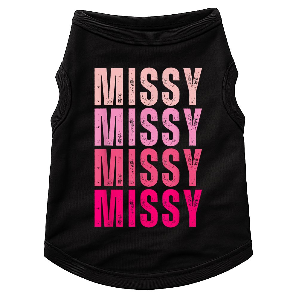 I Love Missy First Name Missy Vintage Doggie Tank