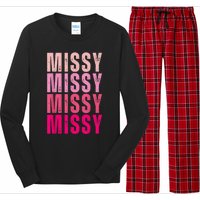 I Love Missy First Name Missy Vintage Long Sleeve Pajama Set