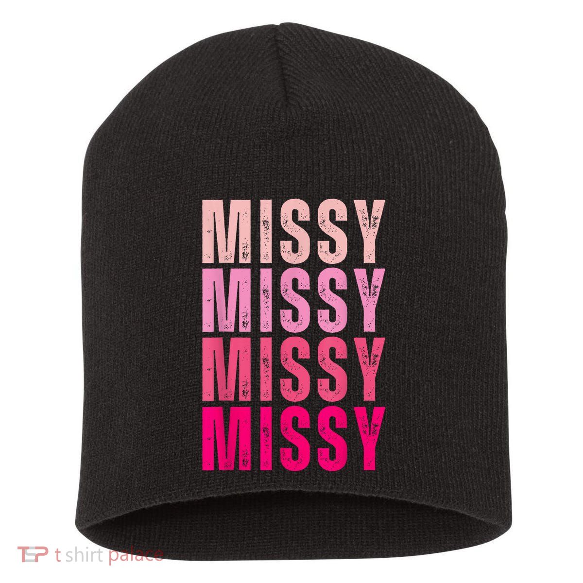 I Love Missy First Name Missy Vintage Short Acrylic Beanie