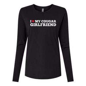 I Love My Cougar Girlfriend Funny Birthday Anniversary Womens Cotton Relaxed Long Sleeve T-Shirt