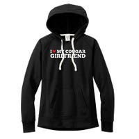 I Love My Cougar Girlfriend Funny Birthday Anniversary Women's Fleece Hoodie