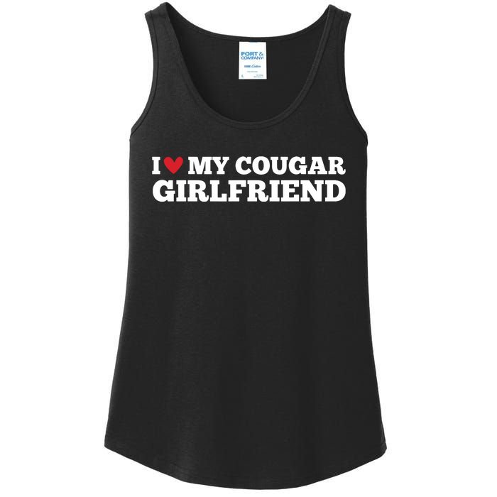 I Love My Cougar Girlfriend Funny Birthday Anniversary Ladies Essential Tank