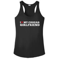 I Love My Cougar Girlfriend Funny Birthday Anniversary Ladies PosiCharge Competitor Racerback Tank