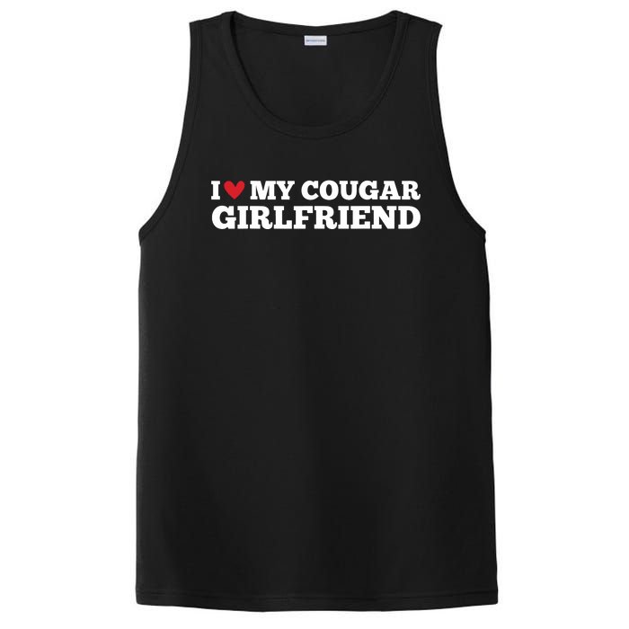 I Love My Cougar Girlfriend Funny Birthday Anniversary PosiCharge Competitor Tank