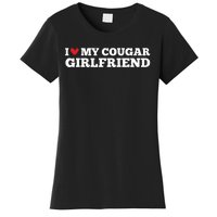 I Love My Cougar Girlfriend Funny Birthday Anniversary Women's T-Shirt